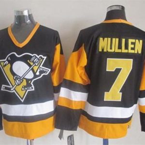 Stylish Penguins #7 Joe Mullen Black CCM Throwback Stitched NHL Jersey for die - hard hockey fans