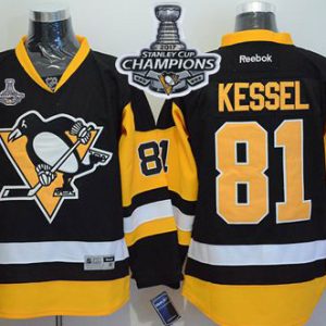 Impressive Penguins #81 Phil Kessel Black Alternate 2017 Stanley Cup Finals Champions Stitched NHL Jersey to complete your fan gear collection