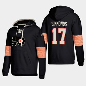 Stunning Philadelphia Flyers #17 Wayne Simmonds Black adidas Lace Up Pullover Hoodie to stand out at the arena