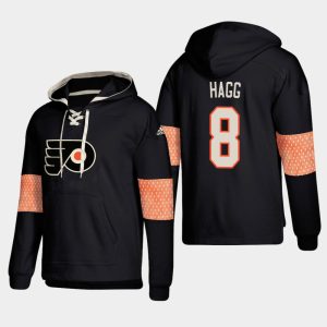 Amazing Philadelphia Flyers #8 Robert Hagg Black adidas Lace Up Pullover Hoodie to stand out at the arena