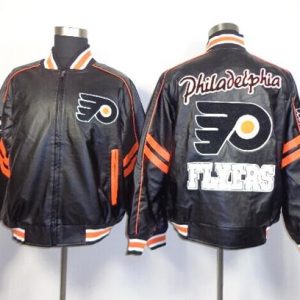 Fantastic Philadelphia Flyers NHL Black Leather Jacket to complete your fan gear collection