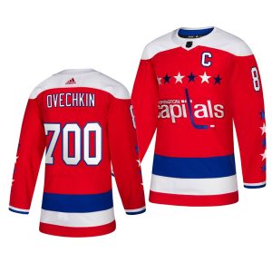 Sleek Washington Capitals #8 Alexander Ovechkin Men's Adidas 700 Goals Alternate Authentic Player NHL Jersey Red to show your team spirit