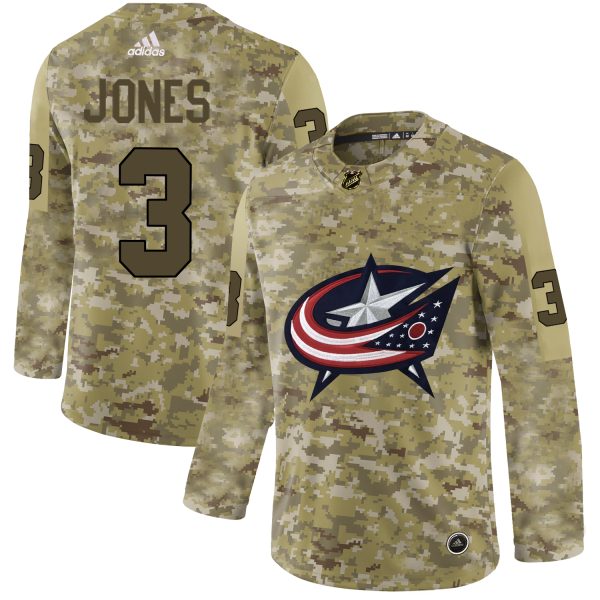 Amazing Adidas Blue Jackets #3 Seth Jones Camo Authentic Stitched NHL Jersey to stand out at the arena