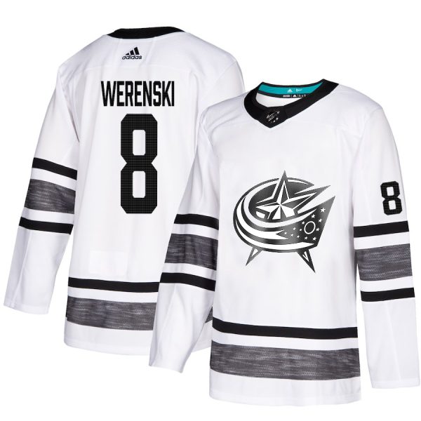 Fantastic Adidas Blue Jackets #8 Zach Werenski White 2019 All Star Game Parley Authentic Stitched NHL Jersey a must - have for collectors