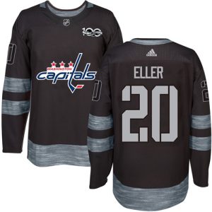 Gorgeous Adidas Capitals #20 Lars Eller Black 1917 2017 100th Anniversary Stitched NHL Jersey for die - hard hockey fans
