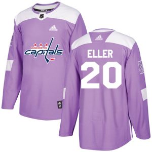 Fantastic Adidas Capitals #20 Lars Eller Purple Authentic Fights Cancer Stitched NHL Jersey for die - hard hockey fans