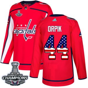 Gorgeous Adidas Capitals #44 Brooks Orpik Red Home Authentic USA Flag Stanley Cup Final Champions Stitched NHL Jersey for die - hard hockey fans