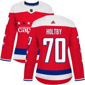 Fantastic Adidas Capitals #70 Braden Holtby Red Alternate Authentic Women's Stitched NHL Jersey for ultimate sports enthusiasts