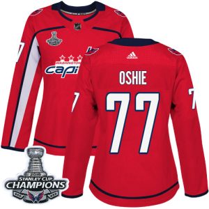 Sleek Adidas Capitals #77 T.J Oshie Red Home Authentic Stanley Cup Final Champions Women's Stitched NHL Jersey a must - have for collectors