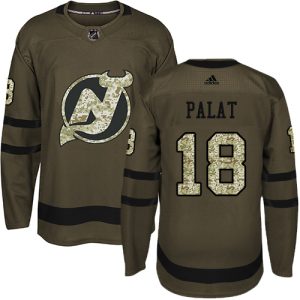 Impressive Adidas Devils #18 Ondrej Palat Green Salute to Service Stitched Youth NHL Jersey to complete your fan gear collection