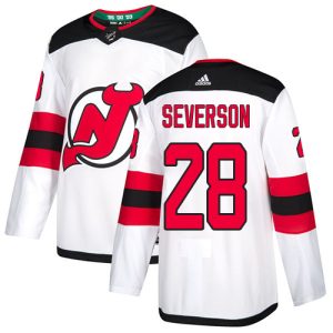 Unique Adidas Devils #28 Damon Severson White Road Authentic Stitched NHL Jersey to stand out at the arena