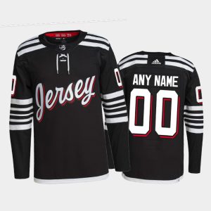 Stylish Adidas Devils Custom Men's 2021 22 Alternate Authentic NHL Jersey Black to complete your fan gear collection