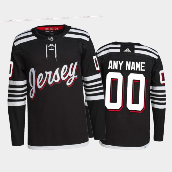 Stylish Adidas Devils Custom Men's 2021 22 Alternate Authentic NHL Jersey Black to complete your fan gear collection