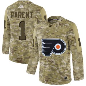 Stunning Adidas Flyers #1 Bernie Parent Camo Authentic Stitched NHL Jersey for ultimate sports enthusiasts