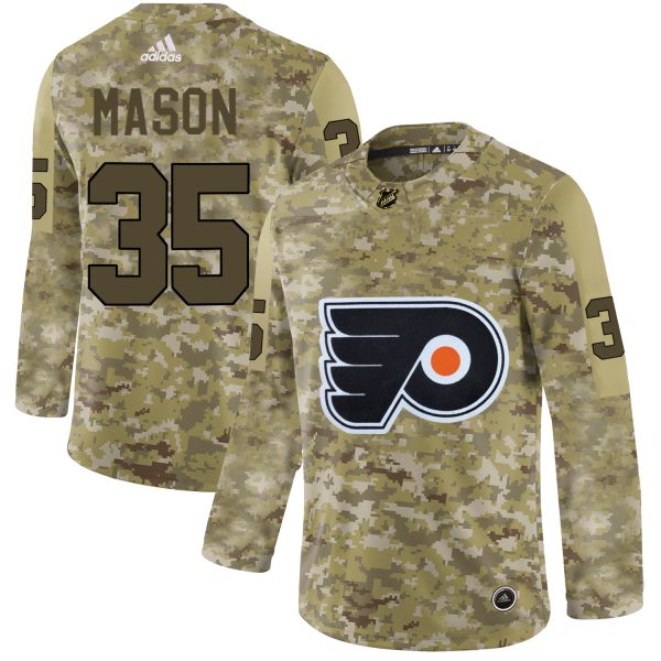 Sleek Adidas Flyers #35 Steve Mason Camo Authentic Stitched NHL Jersey to complete your fan gear collection