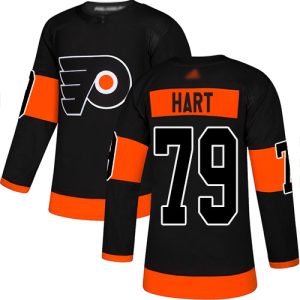 Impressive Adidas Flyers #79 Carter Hart Black Alternate Authentic Stitched NHL Jersey to complete your fan gear collection