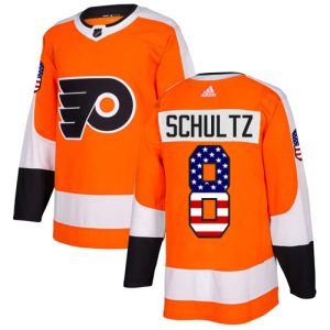 Impressive Adidas Flyers #8 Dave Schultz Orange Home Authentic USA Flag Stitched Youth NHL Jersey a must - have for collectors