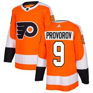 Stylish Adidas Flyers #9 Ivan Provorov Orange Home Authentic Stitched NHL Jersey perfect for game days