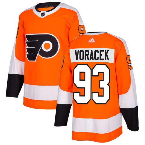 Unique Adidas Flyers #93 Jakub Voracek Orange Home Authentic Stitched NHL Jersey perfect for game days