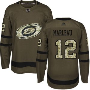 Sleek Adidas Hurricanes #12 Patrick Marleau Green Salute to Service Stitched NHL Jersey to stand out at the arena