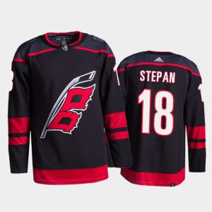 Stylish Adidas Hurricanes #18 Derek Stepan Men's 2021 22 Alternate Authentic NHL Jersey Black perfect for game days