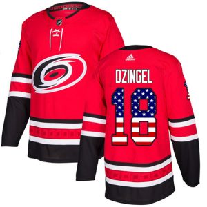 Stunning Adidas Hurricanes #18 Ryan Dzingel Red Home Authentic USA Flag Stitched Youth NHL Jersey perfect for game days