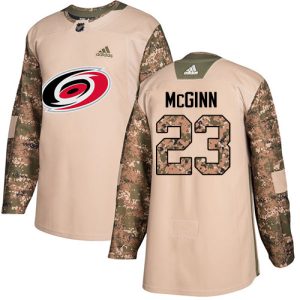 Amazing Adidas Hurricanes #23 Brock McGinn Camo Authentic 2017 Veterans Day Stitched NHL Jersey to complete your fan gear collection