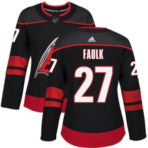 Amazing Adidas Hurricanes #27 Justin Faulk Black Alternate Authentic Women's Stitched NHL Jersey for ultimate sports enthusiasts