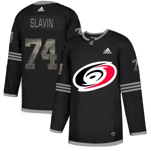 Stylish Adidas Hurricanes #74 Jaccob Slavin Black Authentic Classic Stitched NHL Jersey to complete your fan gear collection