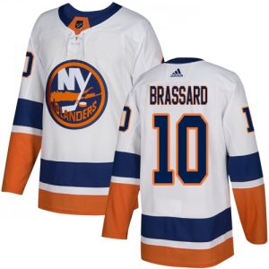 Sleek Adidas Islanders #10 Derek Brassard White Road Authentic Stitched NHL Jersey a must - have for collectors