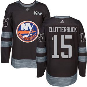 Gorgeous Adidas Islanders #15 Cal Clutterbuck Black 1917 2017 100th Anniversary Stitched NHL Jersey to complete your fan gear collection