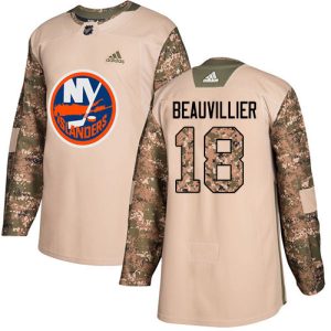 Stunning Adidas Islanders #18 Anthony Beauvillier Camo Authentic 2017 Veterans Day Stitched NHL Jersey perfect for game days