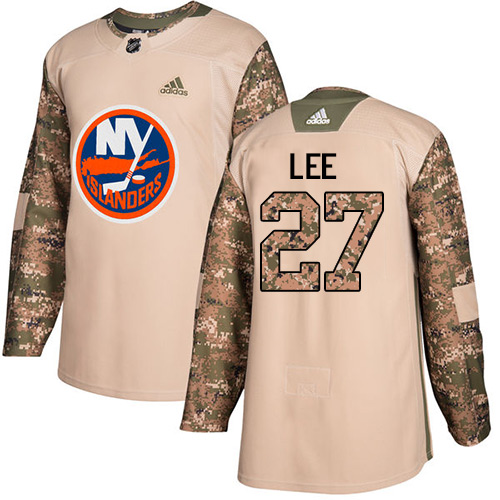 Amazing Adidas Islanders #27 Anders Lee Camo Authentic 2017 Veterans Day Stitched NHL Jersey to show your team spirit