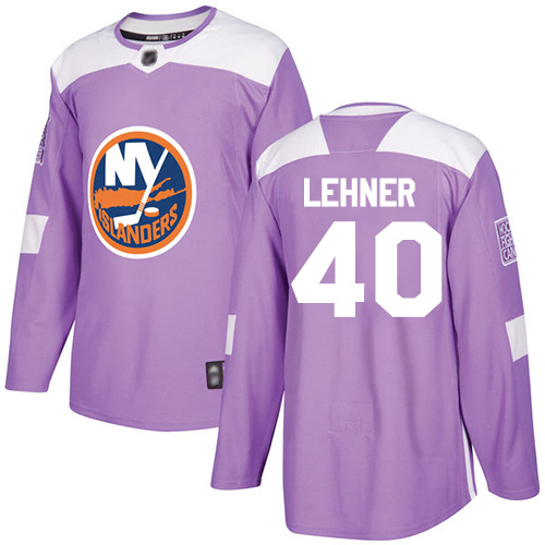 Sleek Adidas Islanders #40 Robin Lehner Purple Authentic Fights Cancer Stitched NHL Jersey for die - hard hockey fans