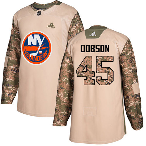 Unique Adidas Islanders #45 Noah Dobson Camo Authentic 2017 Veterans Day Stitched Youth NHL Jersey perfect for game days