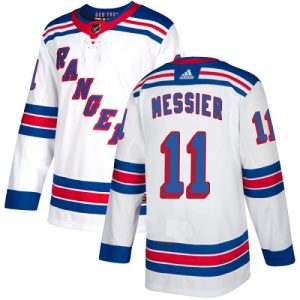 Stylish Adidas Rangers #11 Mark Messier White Road Authentic Stitched NHL Jersey a must - have for collectors