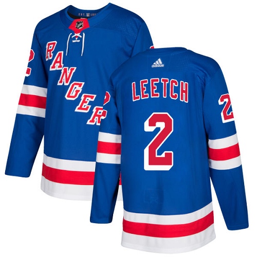 Stunning Adidas Rangers #2 Brian Leetch Royal Blue Home Authentic Stitched NHL Jersey to complete your fan gear collection