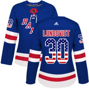 Fantastic Adidas Rangers #30 Henrik Lundqvist Royal Blue Home Authentic USA Flag Women's Stitched NHL Jersey a must - have for collectors
