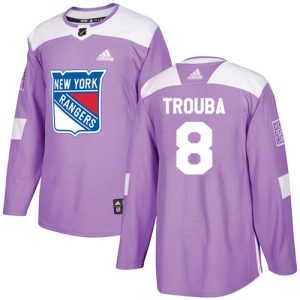 Stylish Adidas Rangers #8 Jacob Trouba Purple Authentic Fights Cancer Stitched NHL Jersey to complete your fan gear collection