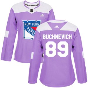Unique Adidas Rangers #89 Pavel Buchnevich Purple Authentic Fights Cancer Women's Stitched NHL Jersey for die - hard hockey fans