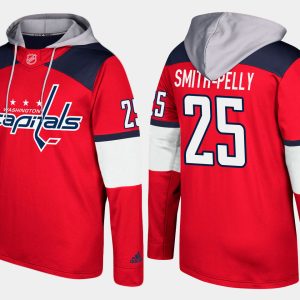 Stylish Capitals #25 Devante Smith Pelly Red Name And Number Hoodie for ultimate sports enthusiasts