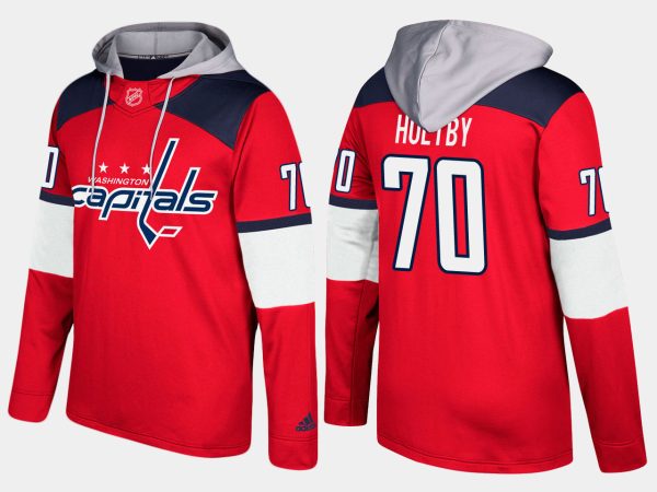 Stunning Capitals #70 Braden Holtby Red Name And Number Hoodie to stand out at the arena