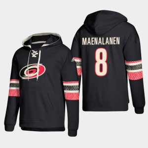 Stylish Carolina Hurricanes #8 Saku Maenalanen Black adidas Lace Up Pullover Hoodie to complete your fan gear collection