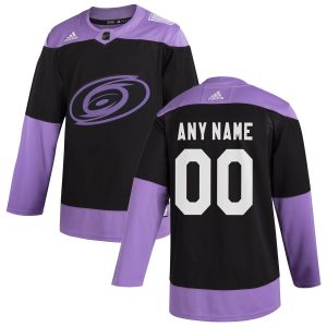 Impressive Carolina Hurricanes Adidas Hockey Fights Cancer Custom Practice Jersey Black for die - hard hockey fans