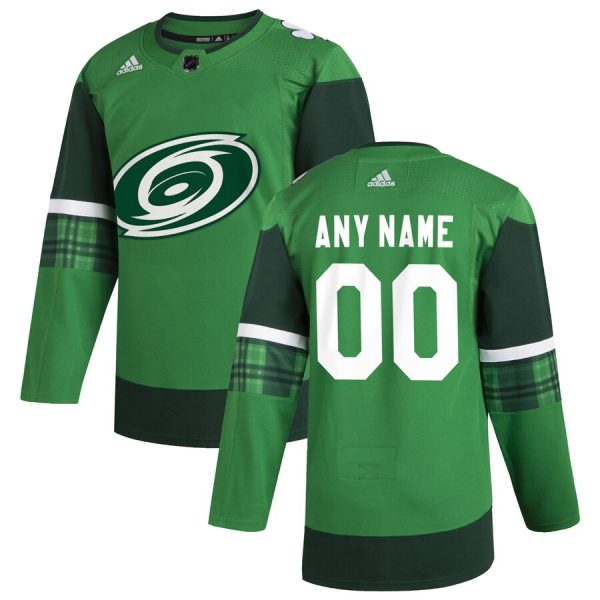 Impressive Carolina Hurricanes Men's Adidas 2020 St. Patrick's Day Custom Stitched NHL Jersey Green for ultimate sports enthusiasts