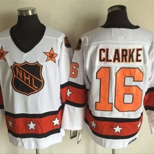 Fantastic Flyers #16 Bobby Clarke White/Orange All Star CCM Throwback Stitched NHL Jersey for die - hard hockey fans