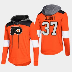 Stylish Flyers #37 Brian Elliott Orange 2018 Pullover Platinum Hoodie to complete your fan gear collection