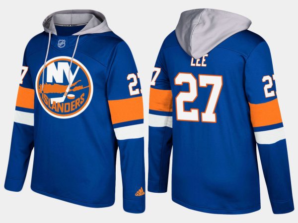 Fantastic Islanders #27 Anders Lee Blue Name And Number Hoodie to show your team spirit