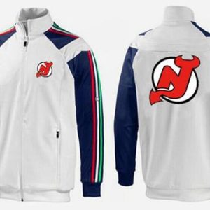 Stunning NHL New Jersey Devils Zip Jackets White 3 perfect for game days