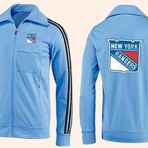 Sleek NHL New York Rangers Zip Jackets Light Blue for die - hard hockey fans